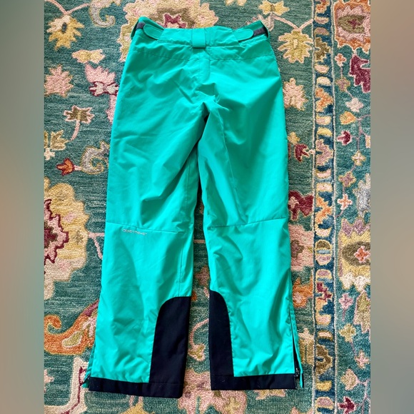 Obermeyer Pants Malta Green Snow Snowboard Sz M Ski Pockets Outdoor Gorp NWOT - Picture 2 of 9